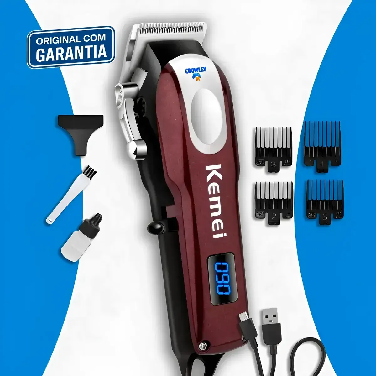 Máquina Profissional Para Cabelos - Sem Fio - Kemei Km-2606