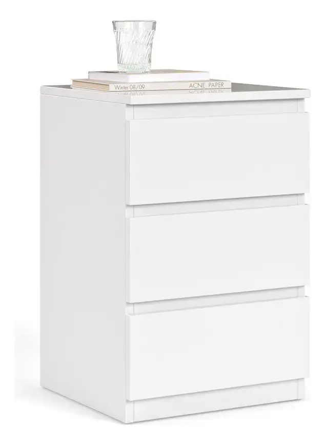 Mesa De Cabeceira Retrô Quarto Decoração 3 Gavetas - Cores
