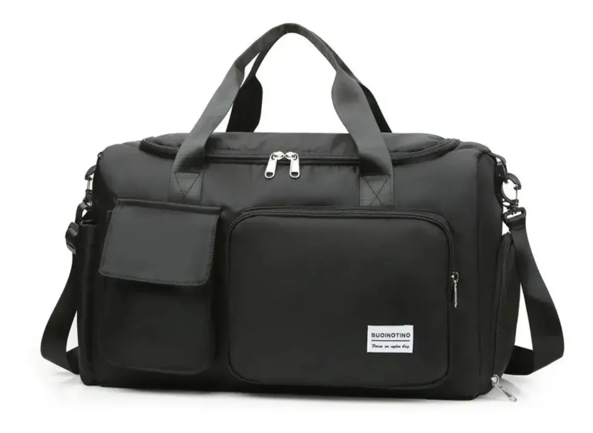 Mala De Viagem Bolsa De Mão E Transversal Feminina Masculina Cor Preto