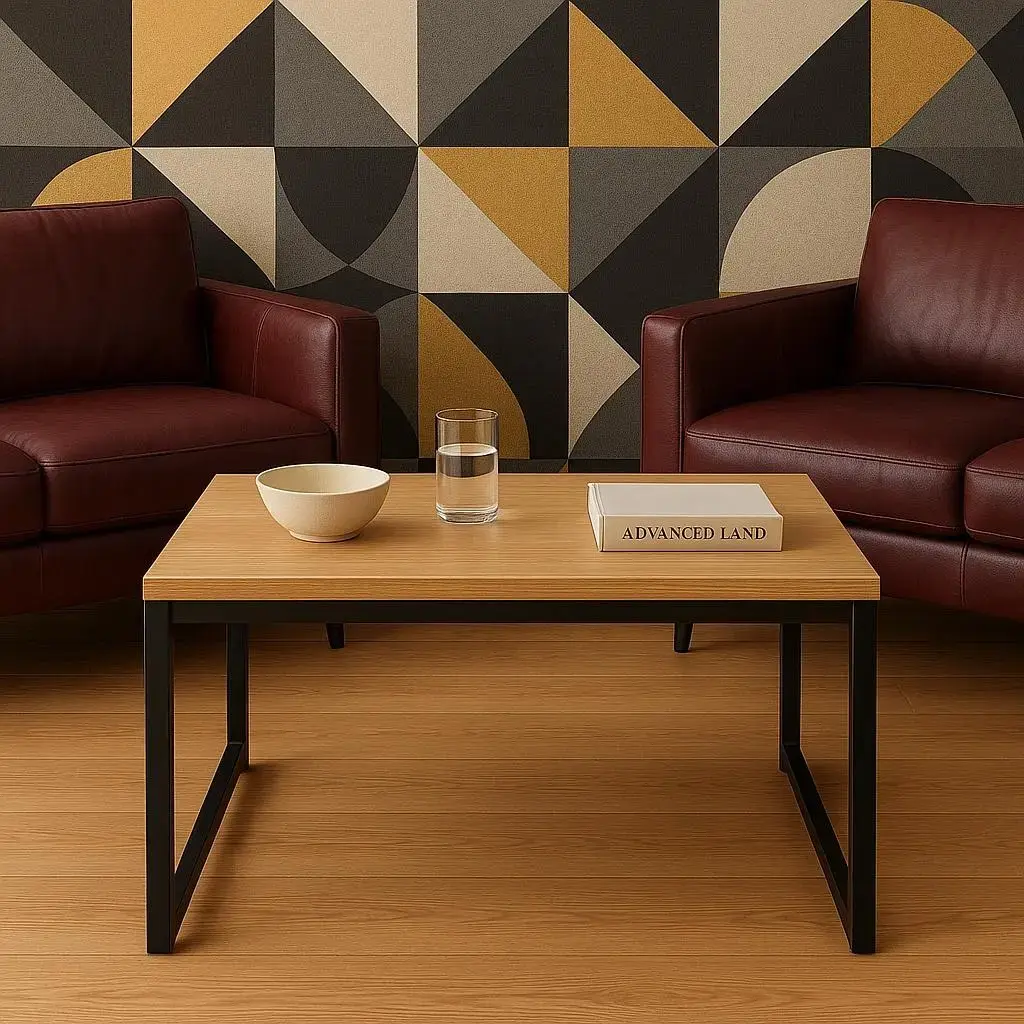 Mesa De Centro Estilo Industrial Para Sala De Espera