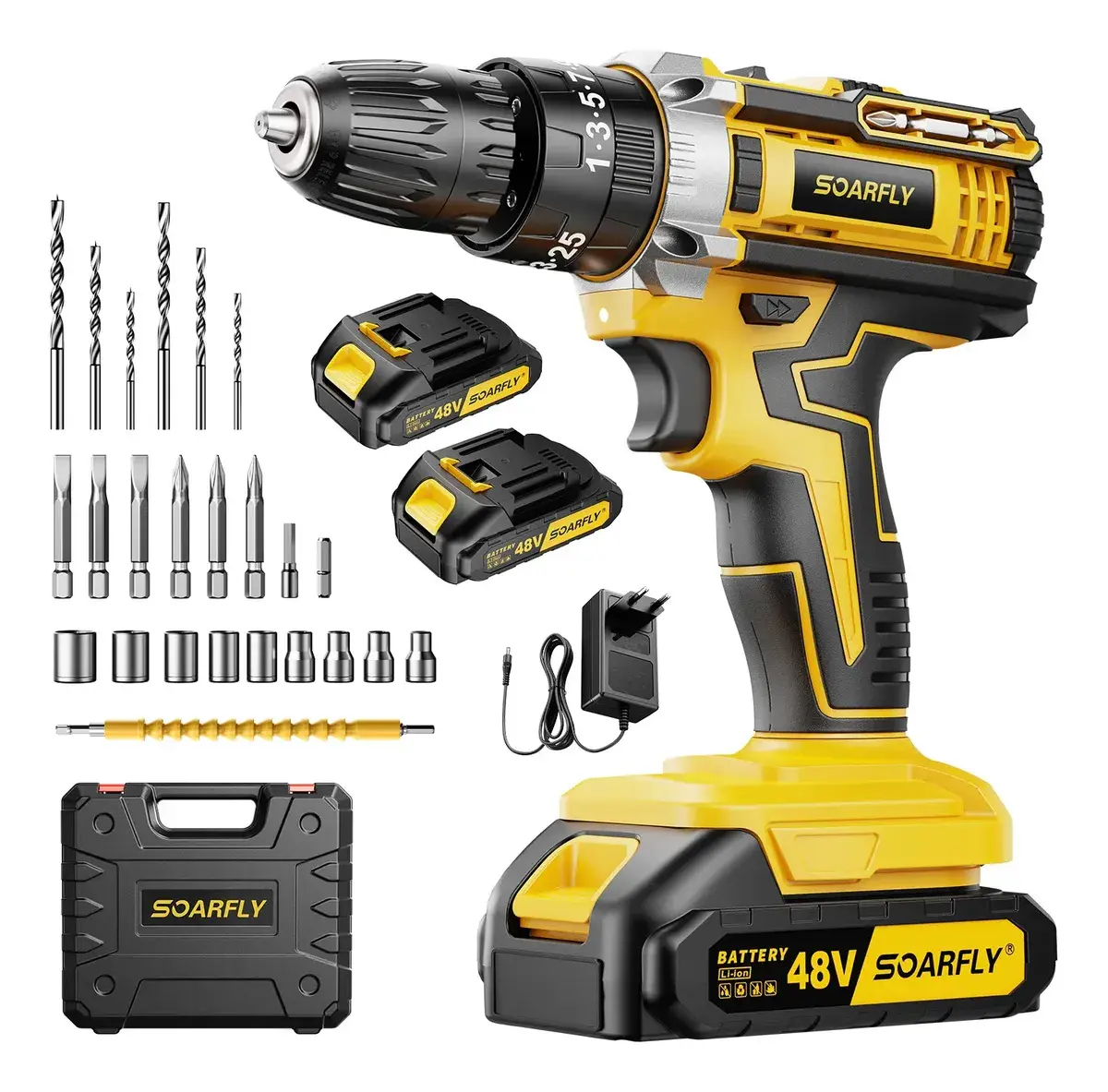 Parafusadeira E Furadeira De Impacto 2 Baterias Bivolt