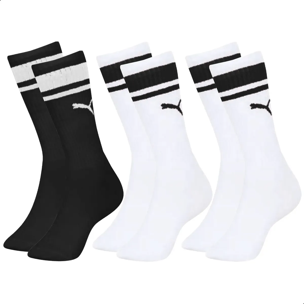 Kit 3 Pares Meia Puma Cano Alto Masculina Esportiva Original