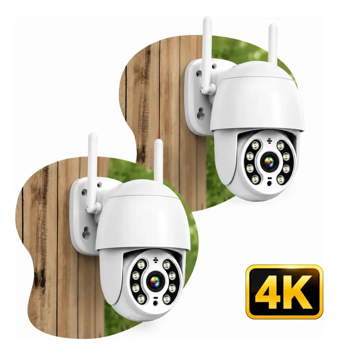 2 Câmera Segurança Ip Wifi Icsee Infravermelho Prova Dágua