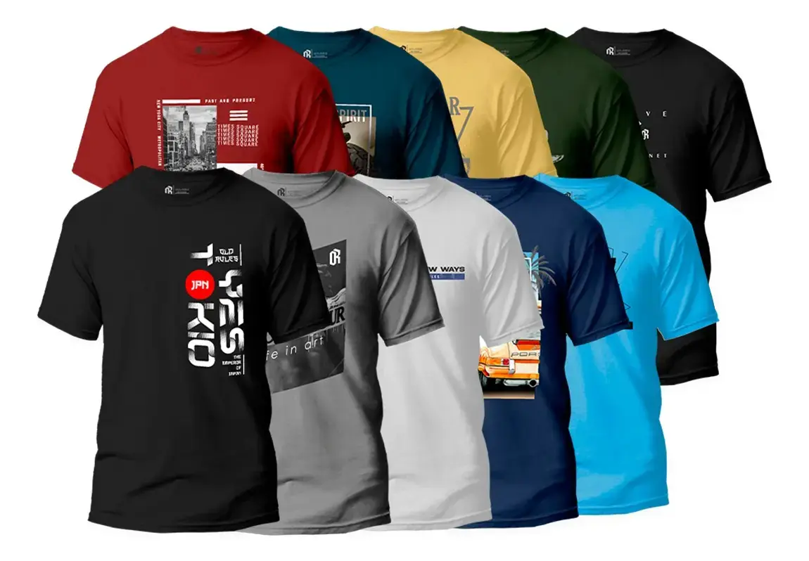 Kit 10 Camisas Camisetas Masculinas Atacado Envio Imediato