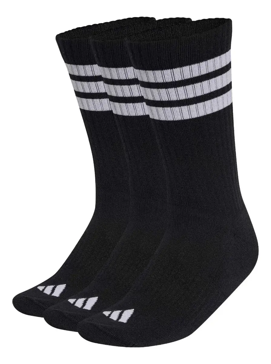 3 Pares De Meias Acolchoadas Três Listras Adidas