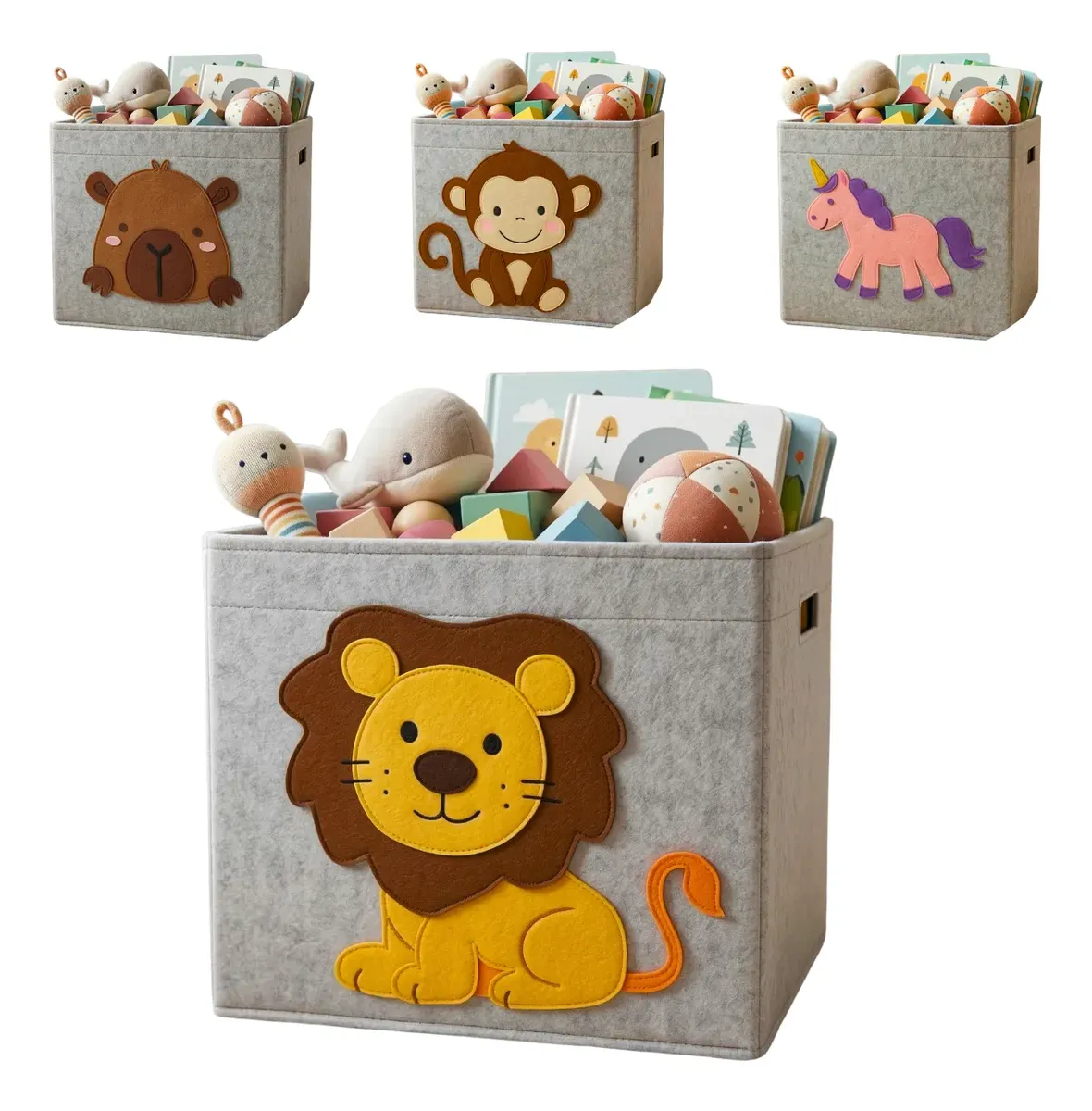 Cesto Organizador Dobrável Brinquedos Multiuso Infantil