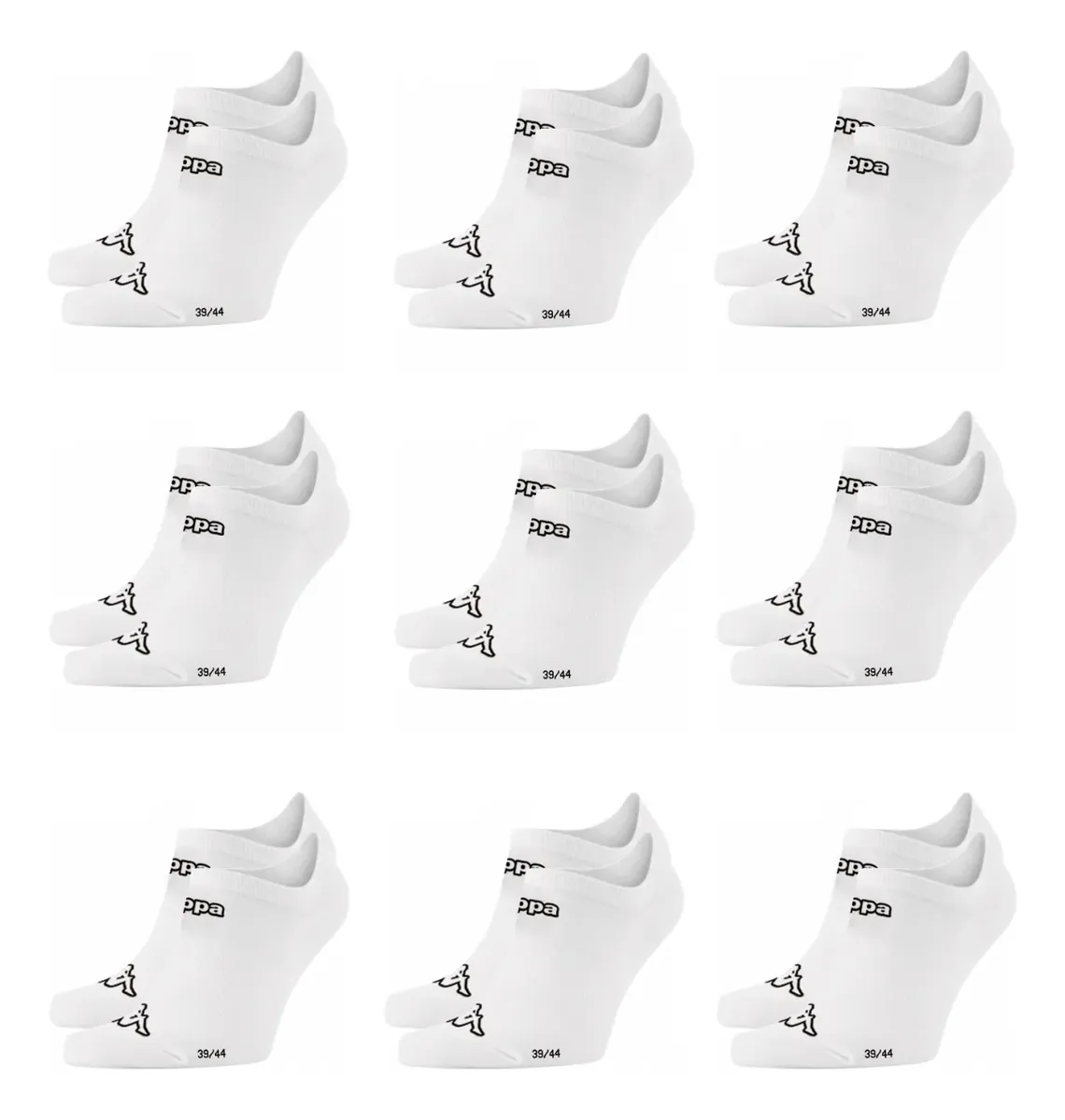 Meias Kappa Kit 9 Pares Sapatilha Soquete Invisível Original
