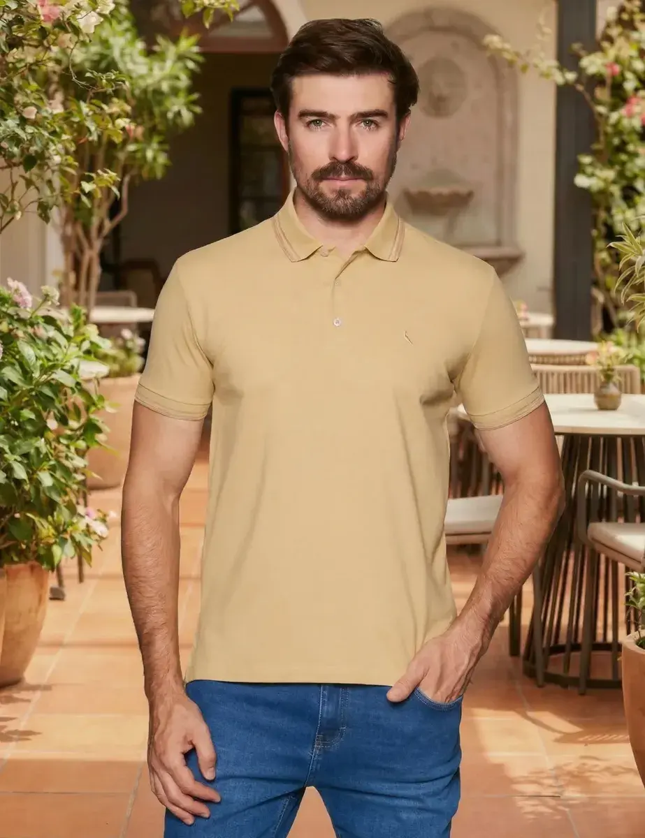 Camisa Polo Reserva Friso Rajado