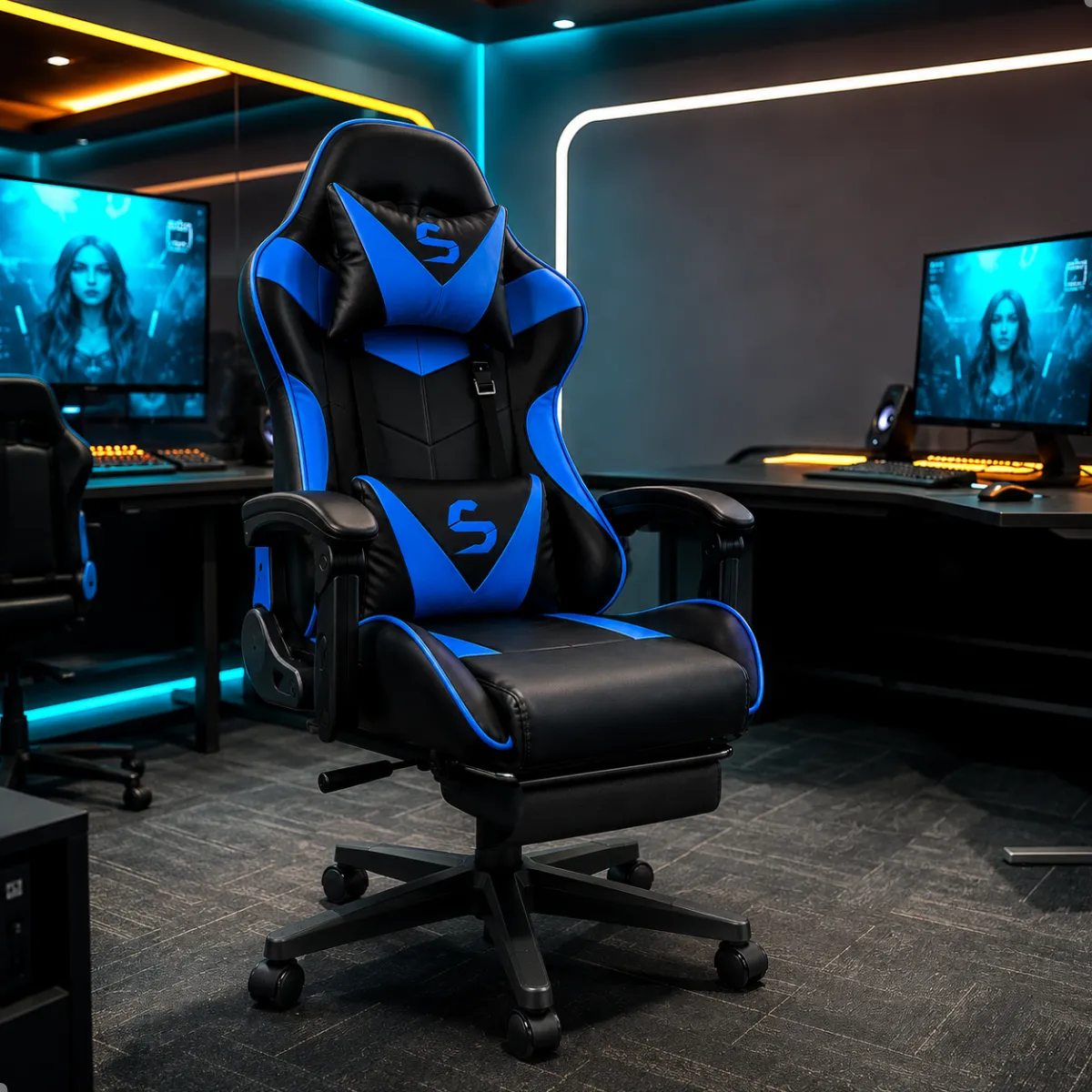 Cadeira Gamer Escritório Ergonômica Confortável Reclinável