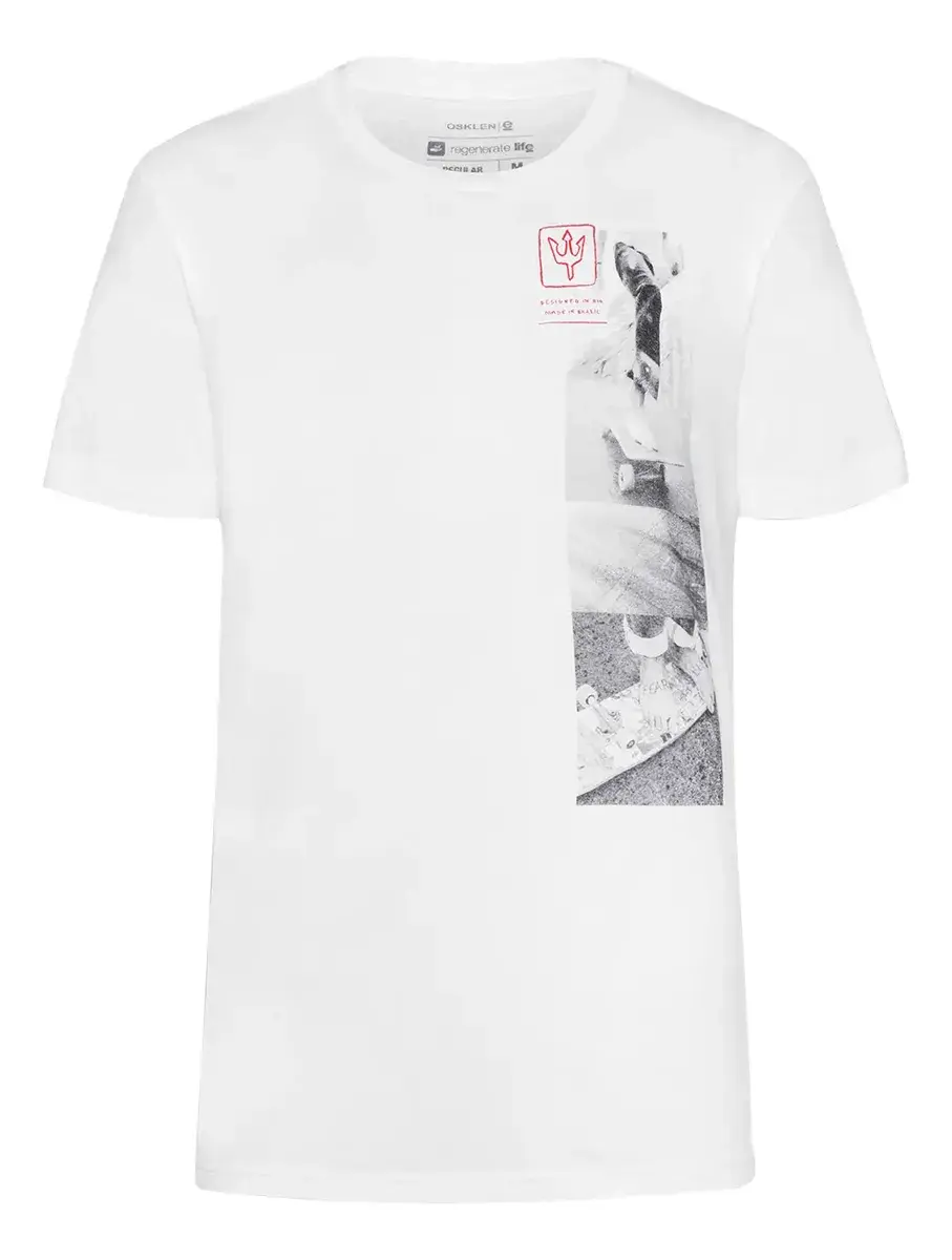 Camiseta Osklen Masculina Regular Stone Summer Sk8 Branca