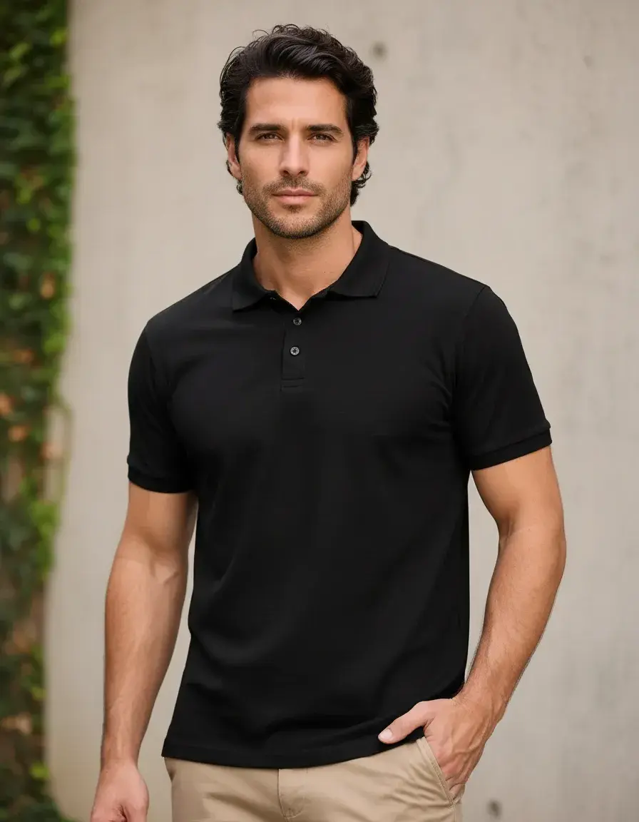 Camiseta Gola Polo Blusa Masculina Uniforme Lisa Confortável
