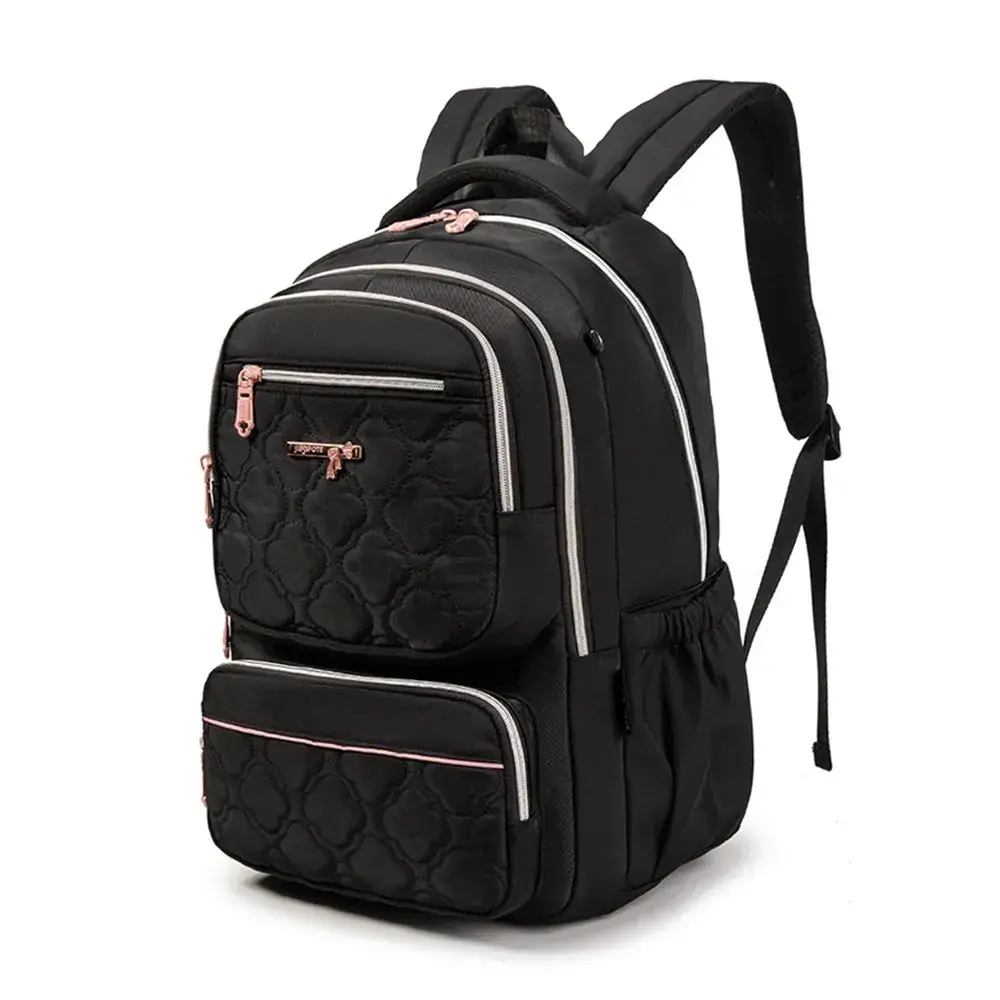 Mochila feminina, reforçada, impermeável, com capacidade para laptop, ideal para viagens diárias, ida à escola e deslocamentos de trabalho.