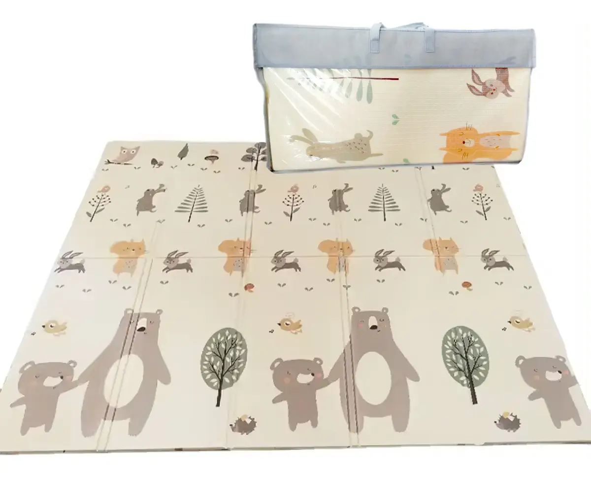 Tapete Tatame Infantil Emborrachado Dobrável Dupla Face 6mm
