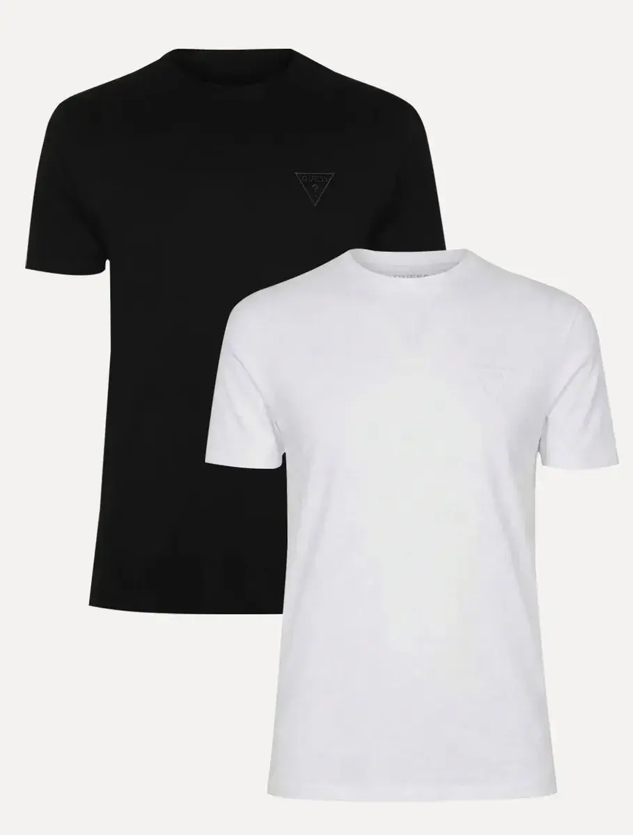 Kit Camisetas Guess Masculina Bordado Peito Preta/branca