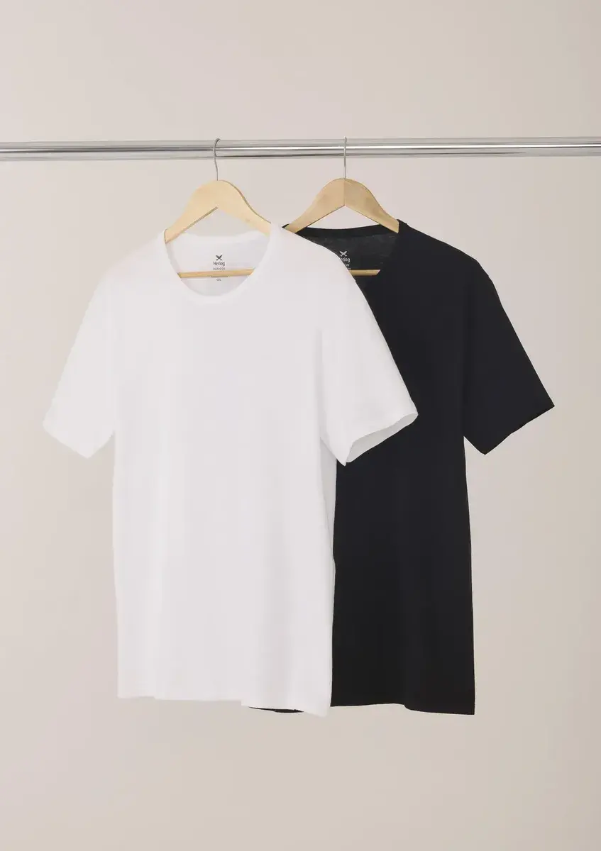 Kit Com 2 Camisetas Masculinas Básicas Slim Hering
