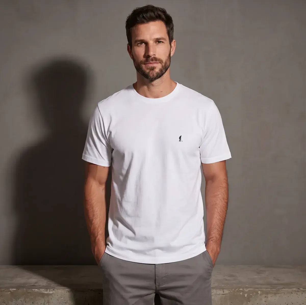 Camiseta Básica Polo Fit Masculina Premium Algodão Treino