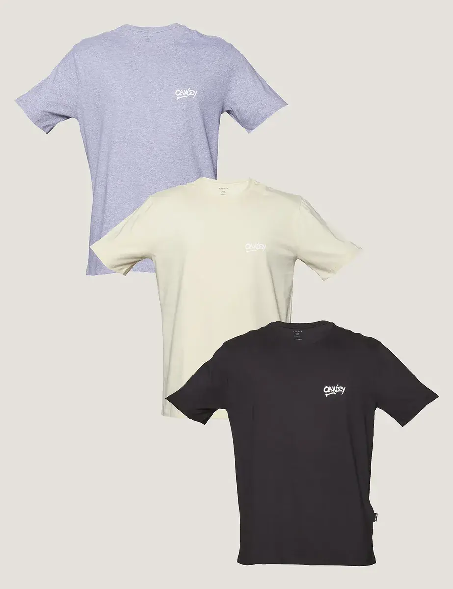 Kit 3 Camisetas Masculina Logo Grafitti Oakley.