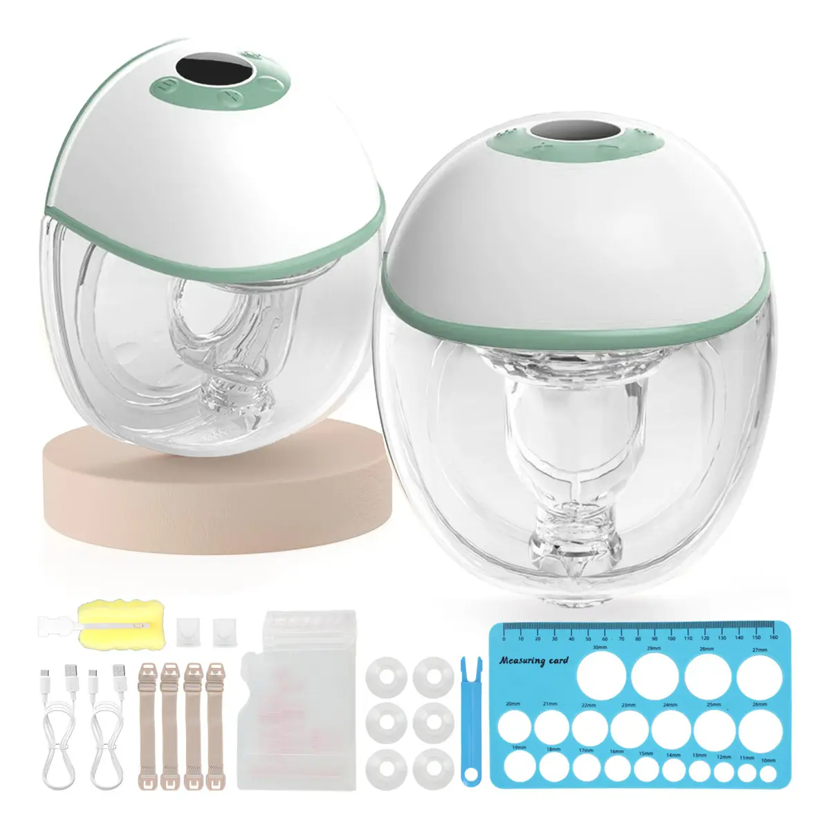 Bomba de Tirar Leite OLANENEM Elétrica Dupla Invisível para Mãos Livres, com Flanges de 17 a 21 mm