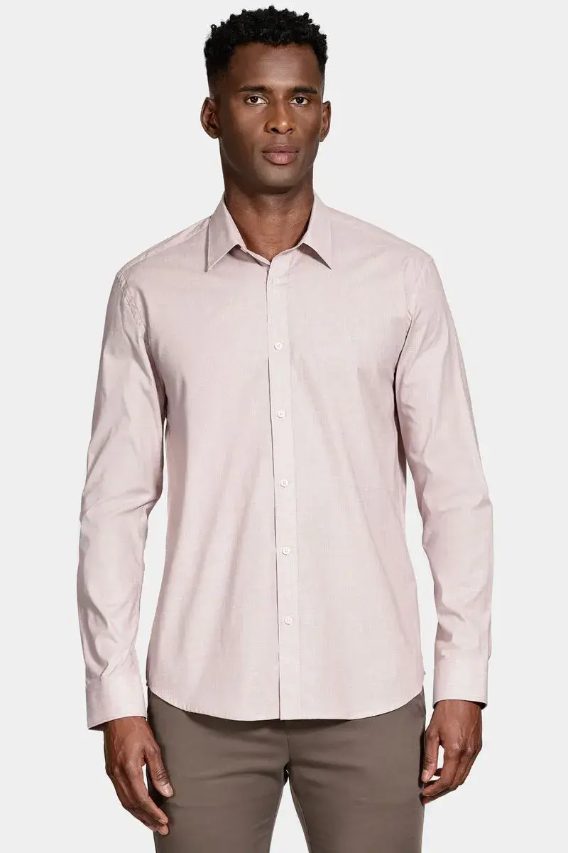 Camisa Aramis Algodão Regular Manga Longa Canela