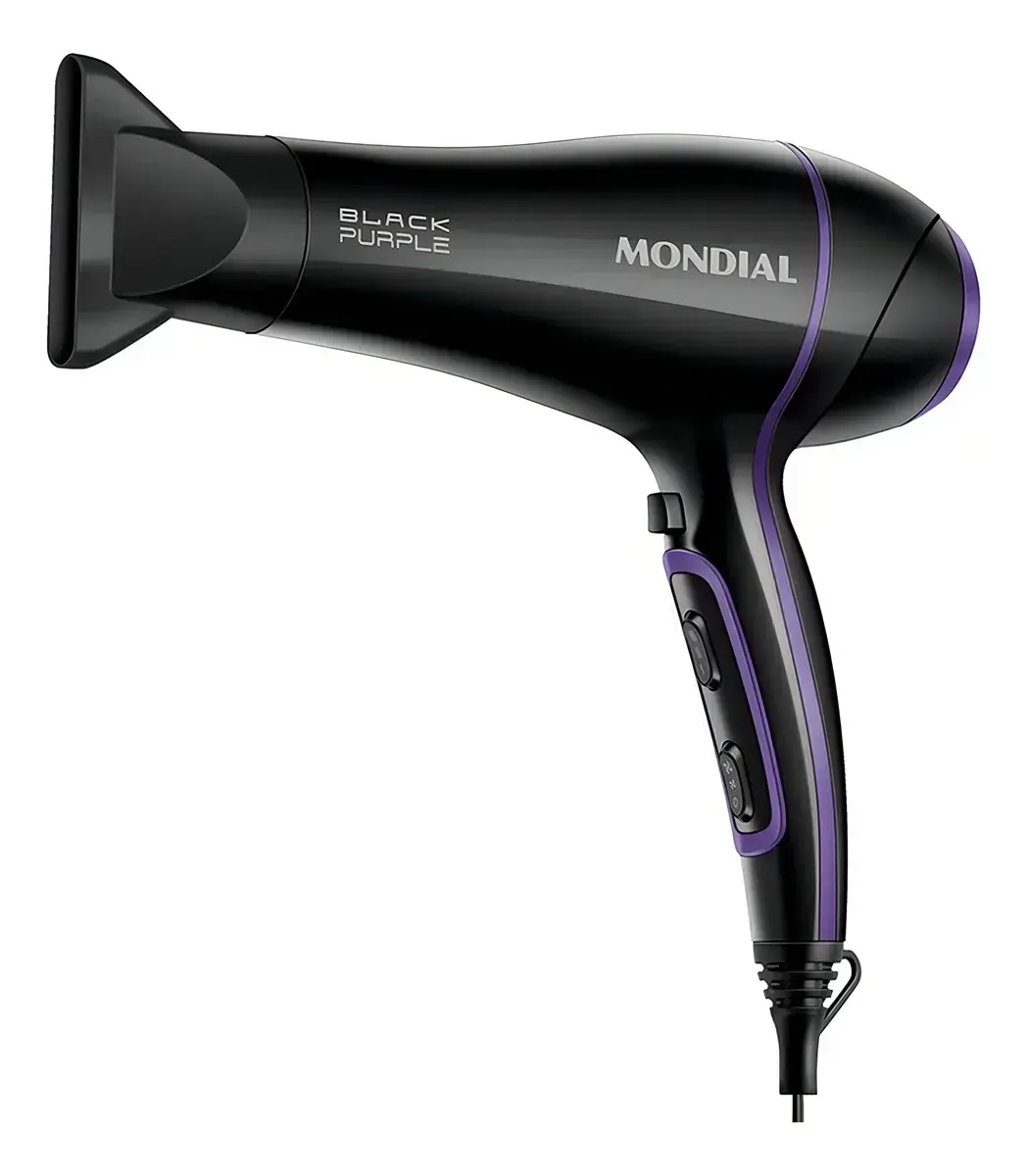 Secador De Cabelos Black Purple SCN-01 2000W Preto Mondial