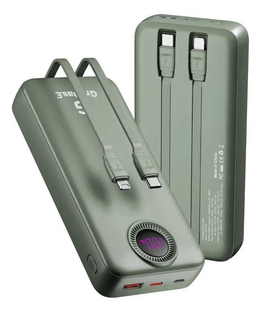 Carregador Portátil Grnoas.e Power Bank 20000mah 22.5w Usb-c