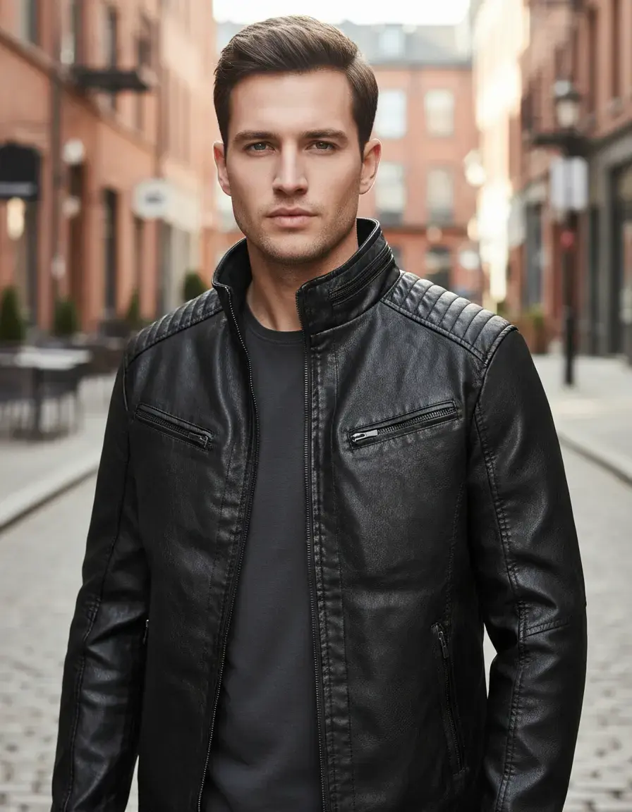 Jaqueta De Couro Masculina Slim Promoção Frio Inverno