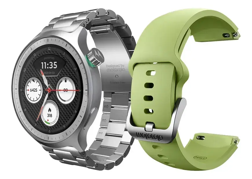 Smartwatch Moto Watch - Powered By Polar, Display Oled 1.4 De 47mm, Ip68, Gps, Pulseira 22mm, Microfone E Alto-falante - Prata
