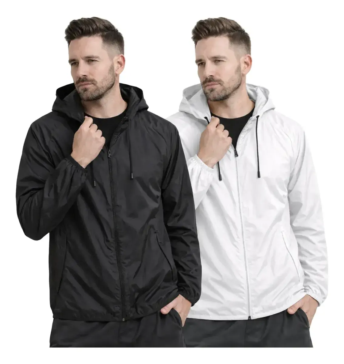 Kit Com 2 Jaqueta Corta Vento Impermeável Leve Para Esporte