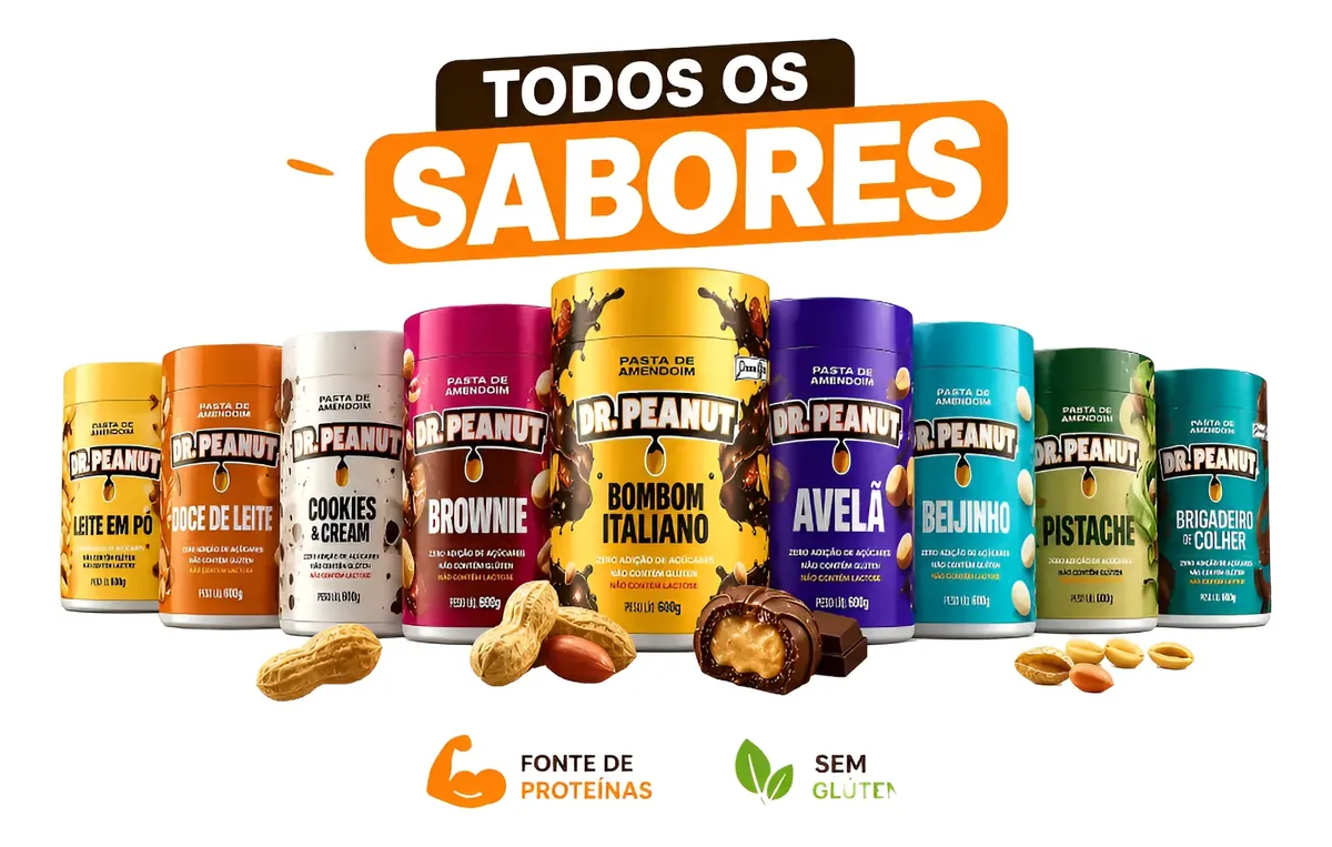 Pasta De Amendoim Dr. Peanut 600g Novos Sabores Gourmet