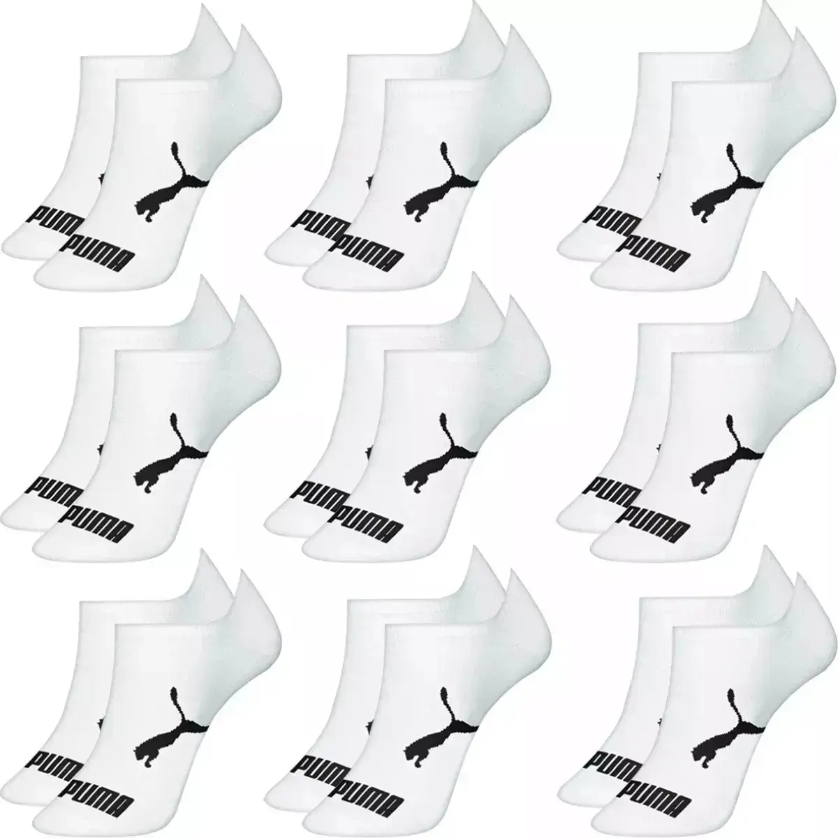 Kit 9 Pares Meias Puma Sapatilha Cano Baixo Algodão Original