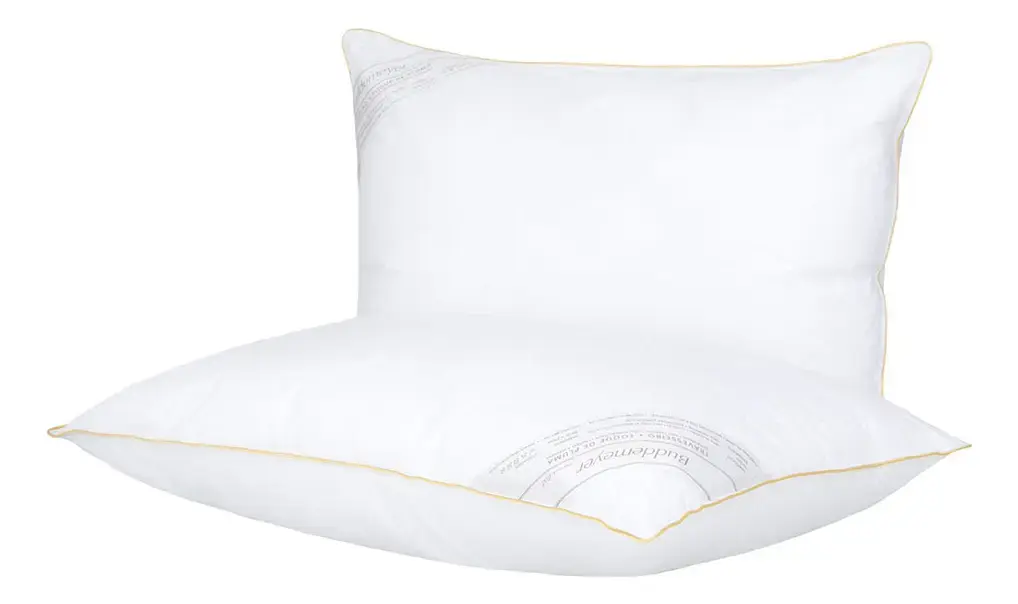 Kit Travesseiro 50x70cm Buddemeyer Toque de Pluma Algodão Branco 2 peças