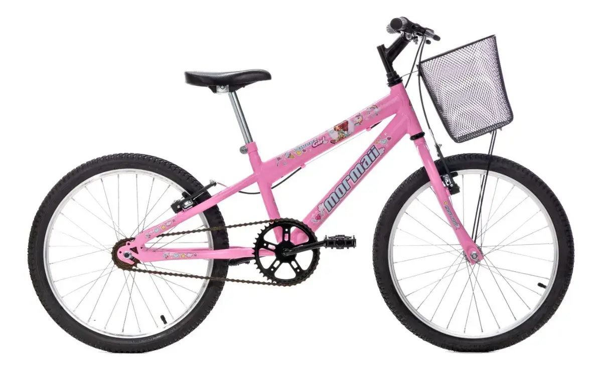 Bicicleta Menina Aro 20 Mtb Aço Carbono Sweet Girl Mormaii