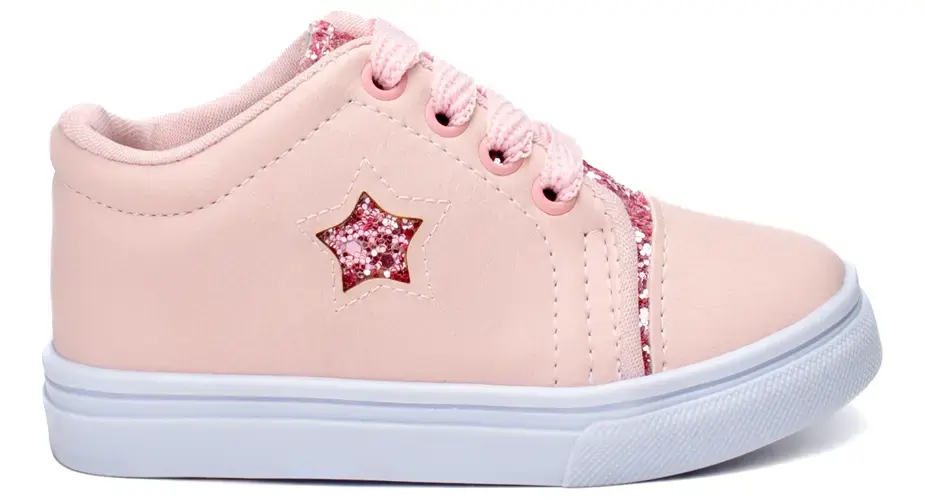 Tenis Feminino Infantil Casual Funfy Glitter 3408 Leve