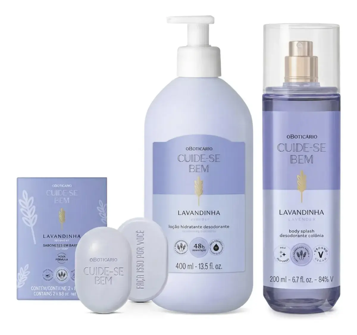 Combo Cuide-se Bem Lavandinha: Body Splash 200ml + Loção Cor