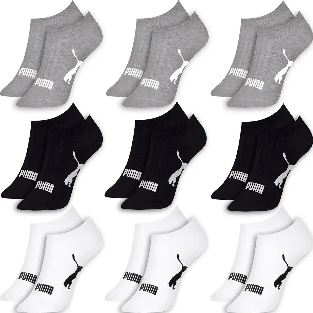 Kit 9 Pares Meias Puma Sapatilha Soquete Invisível Original