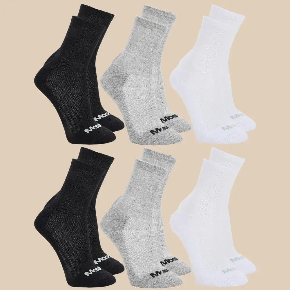 6 Pares De Meias Mash Cano Médio Longo Masculina Esportiva