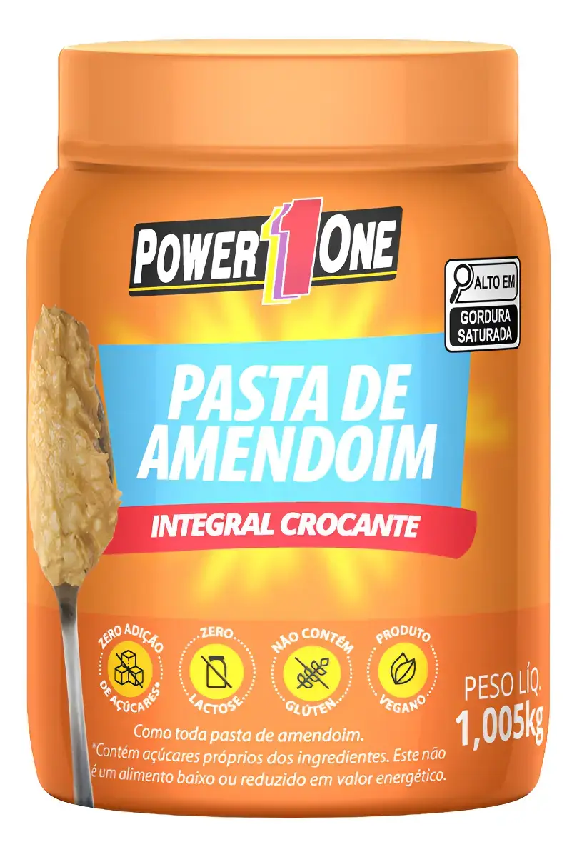 Pasta De Amendoim Power One 1kg Integral Natural