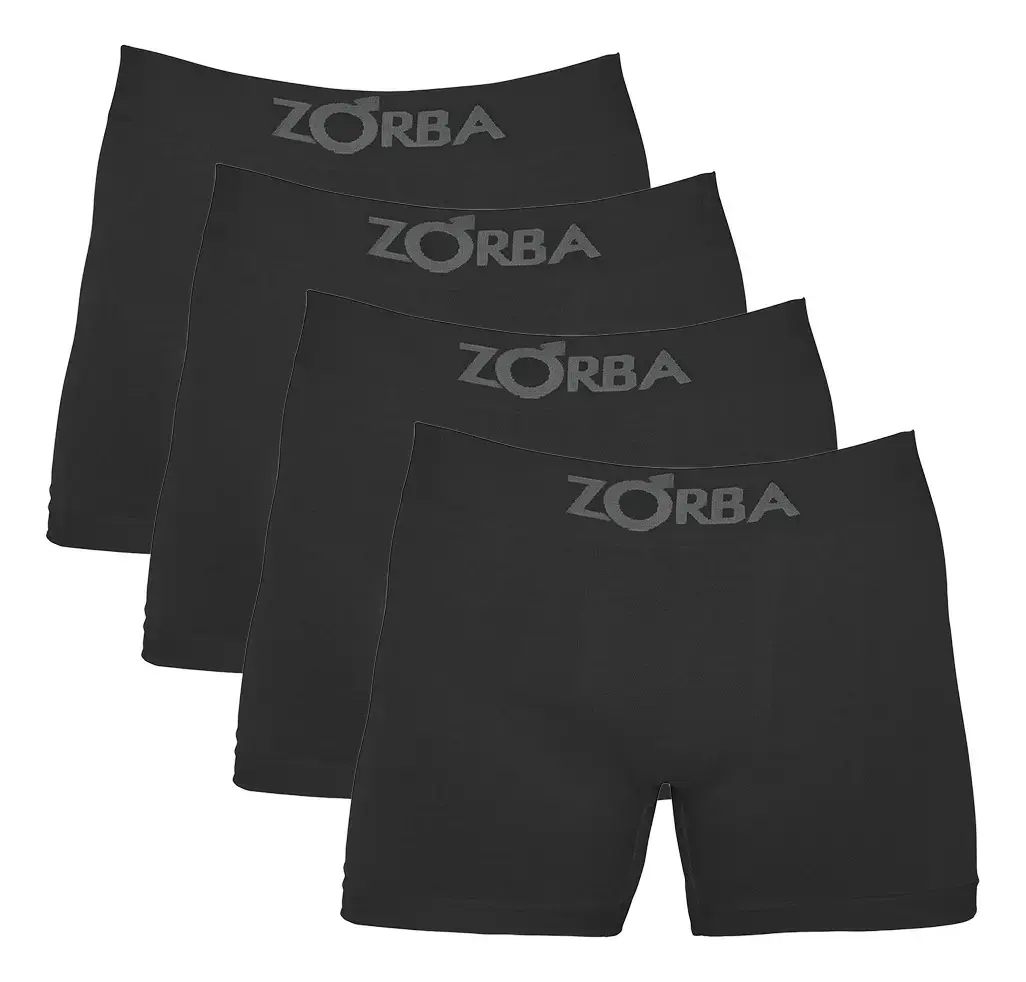 Kit 4 Cuecas Boxer Sem Costura Algodão Zorba