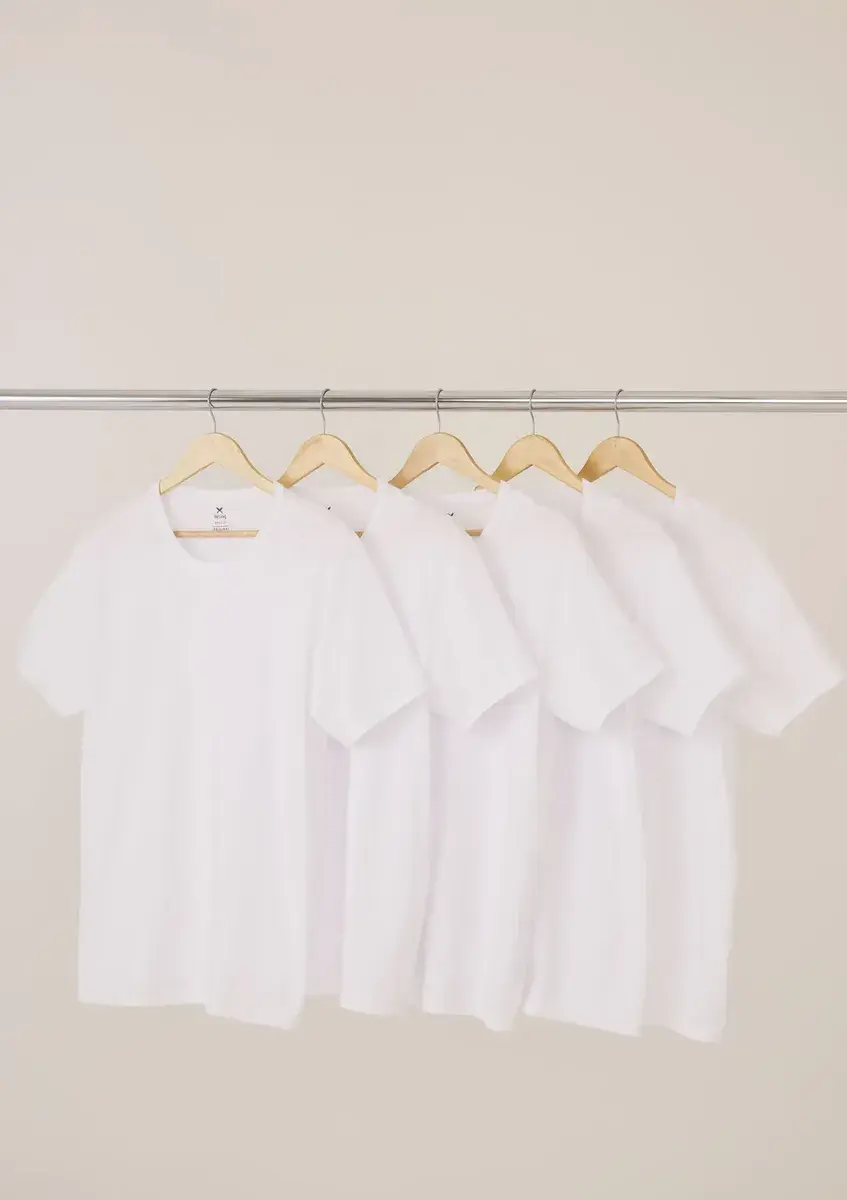Kit Com 5 Camisetas Masculinas Básicas Slim Hering