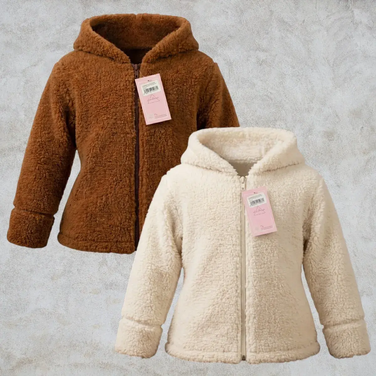 Kit 2 Casacos Teddy Infantil Quentinho Peluciado Unissex