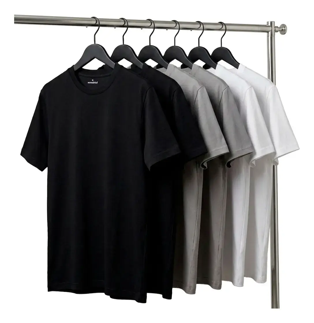Kit 6 Camisetas Algodão Dia Dia Sandrini Básica Conforto