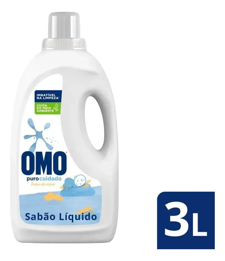 Lava Roupas Líquido Puro Cuidado 3L Omo