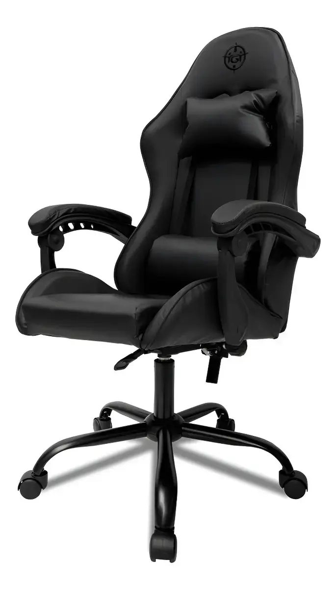 Cadeira de escritório TGT Heron TGT-HR gamer preta com estofado de couro sintético