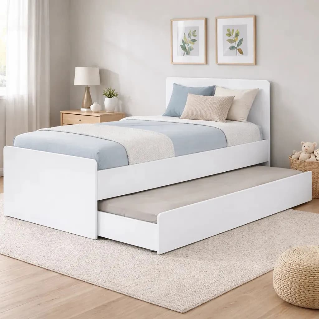 Cama Bicama Jm Barreto Solteiro Cor Branco Fabricado Em Mdf