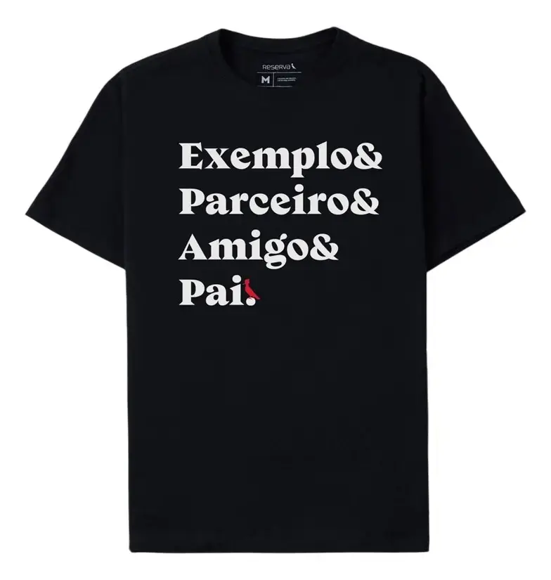Camiseta Exemplo Parceiro Amigo Pai Reserva