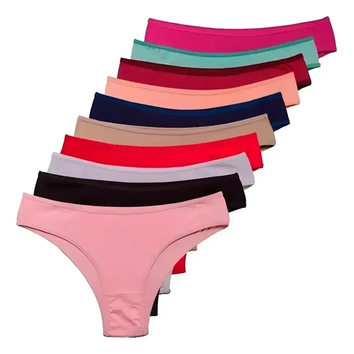 Kit 10 Calcinhas Conforto De Algodão Tanga Super Confortável