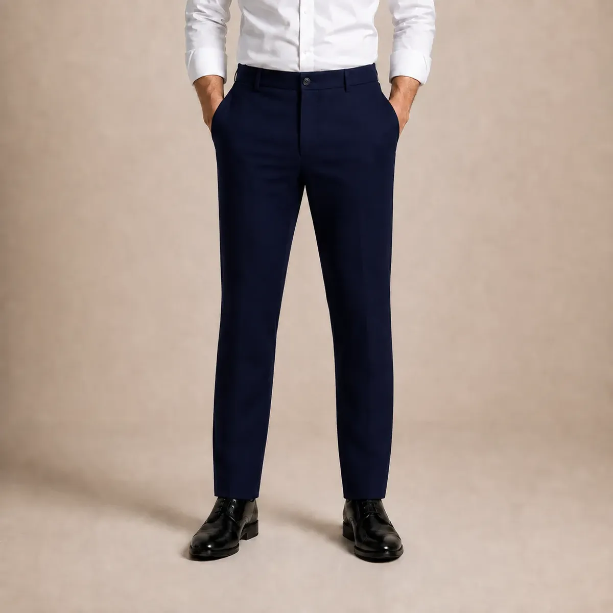 Calça Social Masculina Executivo Em Oxford Premium