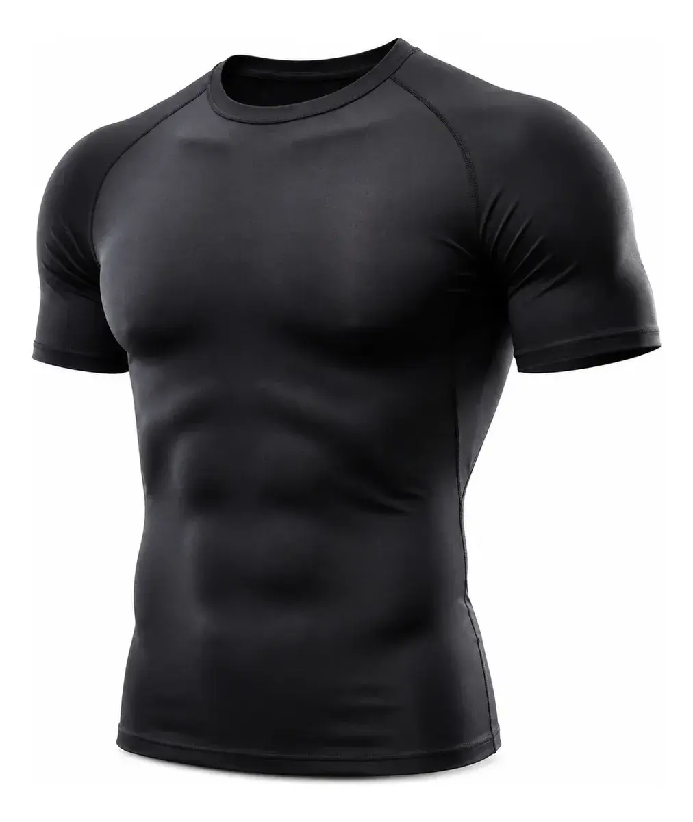 Rash Guard Camisa Compressão Apertada Manga Curta Treino