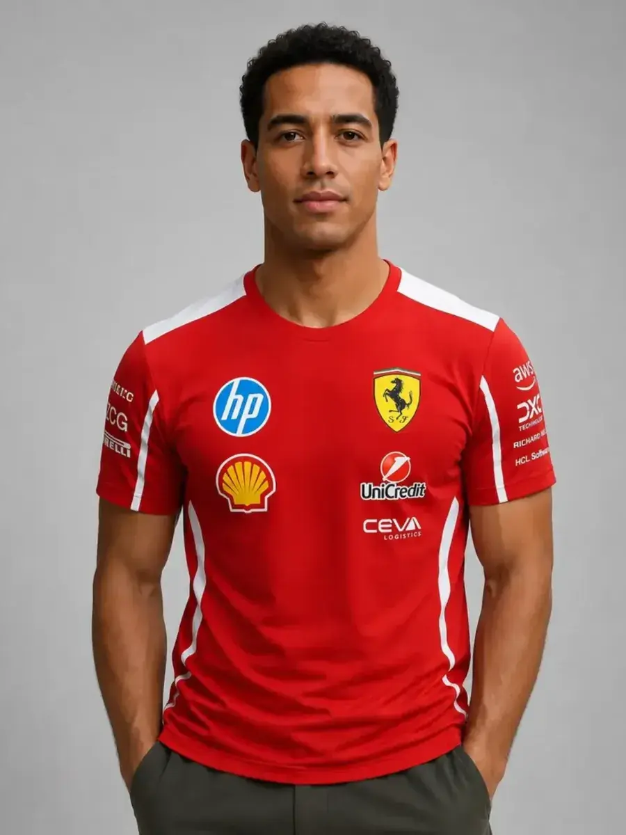 Camisa Formula 1 Ferrari Esporte Corrida Dry Fit F1 Vermelha