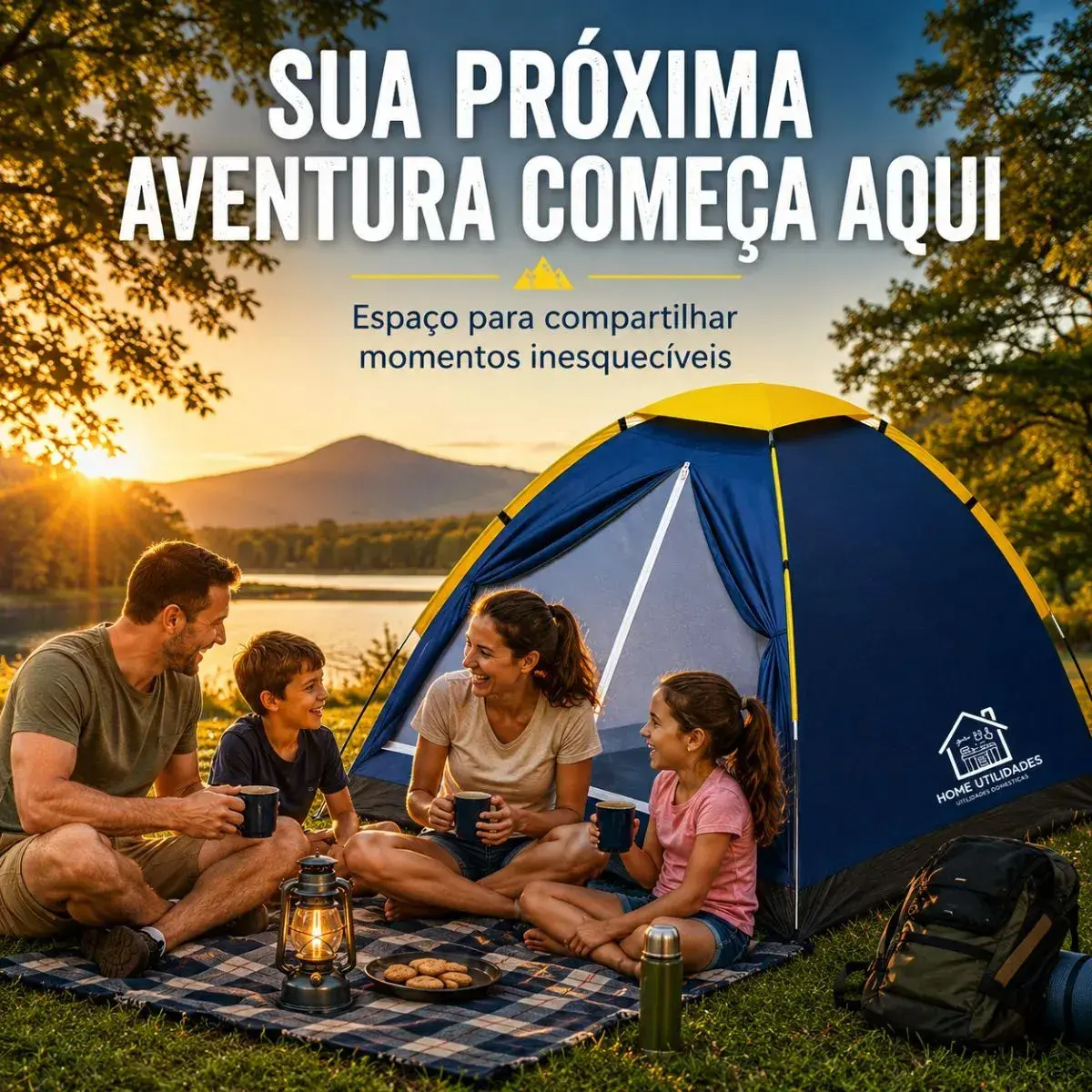 Barraca Camping Iglu para 4 Pessoas Azul Leve com Mosquiteiro Janela Estrutura Resistente em Poliéster Fácil Montagem Ideal para Camping Praia Trilhas Pesca e Lazer ao Ar Livre